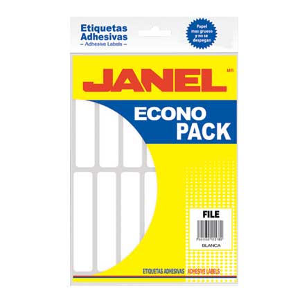 JANEL - ETIQUETA JANEL ESCOLAR BLANCA 20X105 ECONOPACK