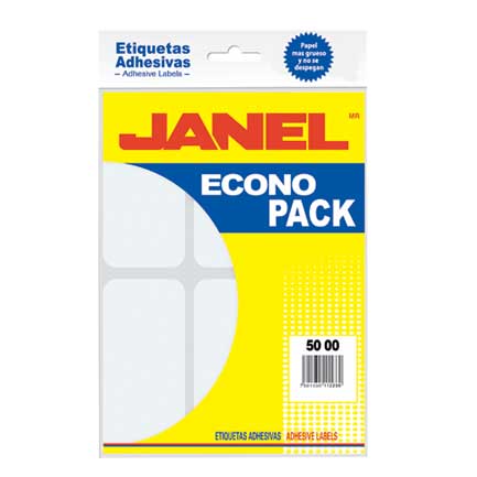 JANEL - ETIQUETA JANEL ESCOLAR BLANCA 50X100 ECONOPACK
