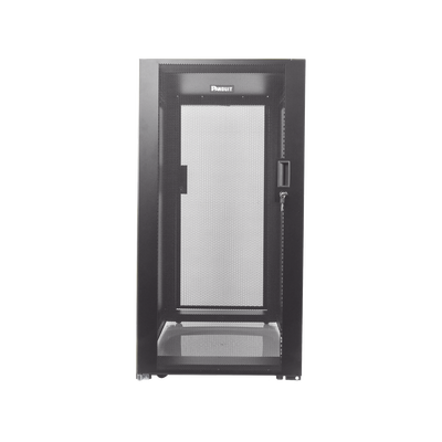 PANDUIT - Gabinete Profesional de Telecomunicaciones, de Piso, 24 UR, 600 mm de Ancho y 1070 mm de Profundidad, Color Negro