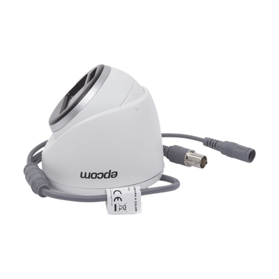 EPCOM PROFESSIONAL - Turret TURBOHD 2 Megapixeles (1080p) / Imagen a color 24/7 / Lente 2.8 mm / METAL / Luz Blanca 20 mts / Exterior IP67 / TVI-AHD-CVI-CVBS / dWDR