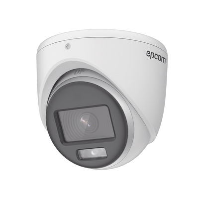 EPCOM PROFESSIONAL - Turret TURBOHD 2 Megapixeles (1080p) / Imagen a color 24/7 / Lente 2.8 mm / METAL / Luz Blanca 20 mts / Exterior IP67 / TVI-AHD-CVI-CVBS / dWDR