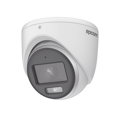 EPCOM PROFESSIONAL - Turret TURBOHD 2 Megapixeles (1080p) / Imagen a color 24/7 / Lente 2.8 mm / METAL / Luz Blanca 20 mts / Exterior IP67 / TVI-AHD-CVI-CVBS / dWDR