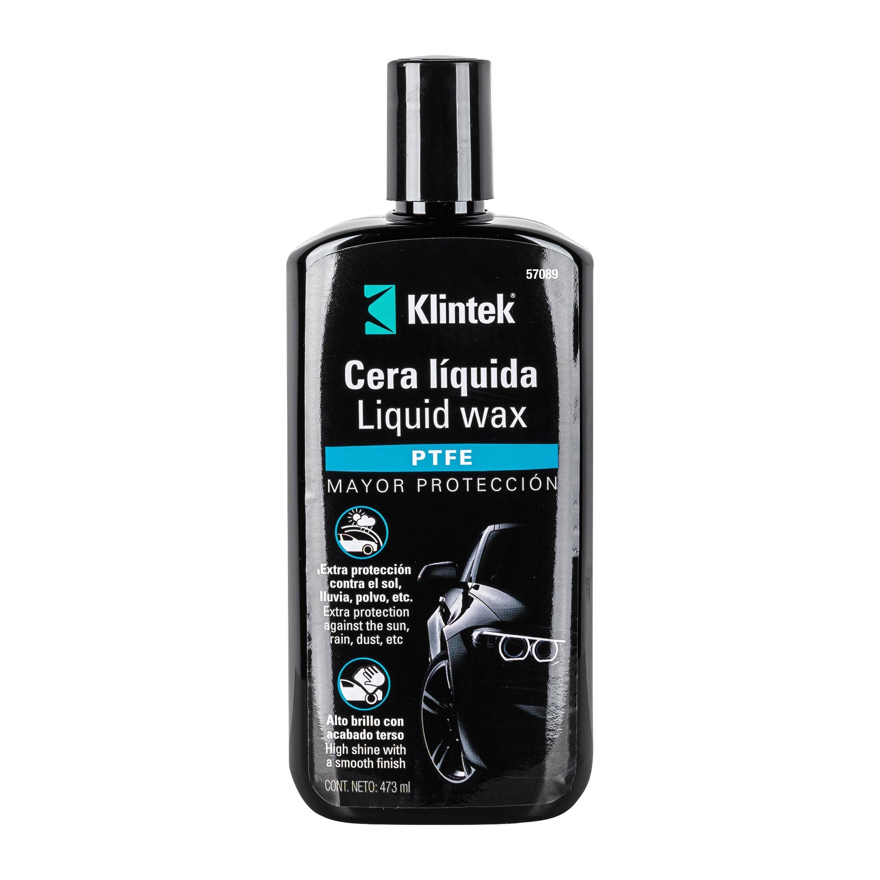 Cera liquida PTFE para auto, 473 ml, KLINTEK