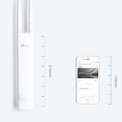 TP-LINK - Punto de acceso Omada / Frecuencia 2.4 GHz N 300 / Aplicaciones para  Exterior  / Configuración Stand-Alone o Por Controlador / Protección Exterior IP65 / Alimentación PoE Pasivo 24 Vcc