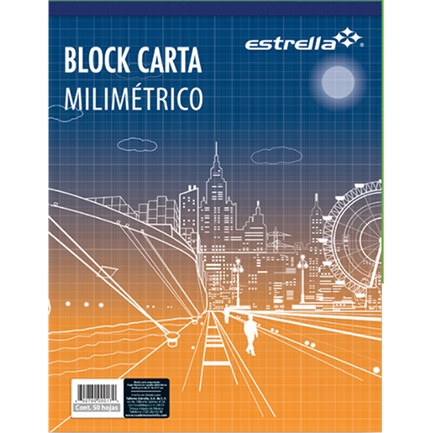 ESTRELLA - BLOCK ESTRELLA CARTA MILIMETRICO 50 HJS
