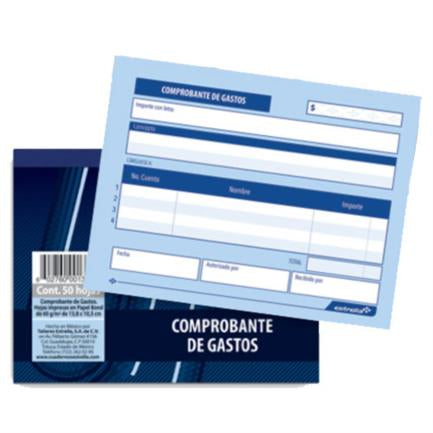 ESTRELLA - BLOCK ESTRELLA COMPROBANTE GASTOS 50 HJS