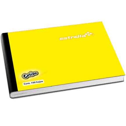 ESTRELLA - CUADERNO ESTRELLA COSIDO ITALIANA C/ALEMAN  100 HOJA
