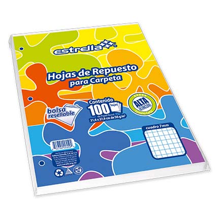 ESTRELLA - HOJA REPUESTO ESTRELLA CARTA C5 100H C/20