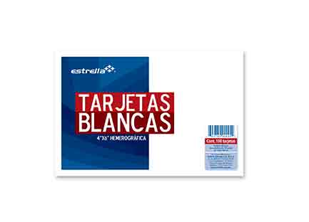 ESTRELLA - TARJETA ESTRELLA HEMEROGRAFICA 100 HJS 4X6 BLANCA