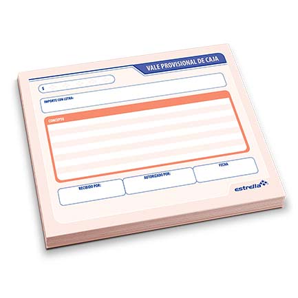 ESTRELLA - VALE ESTRELLA PROVISIONAL CAJA 50 HOJAS