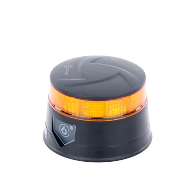 ECCO - Baliza LED Recargable, Compacta y Discreta, Color Ámbar, Con Montaje Magnético y de Succión