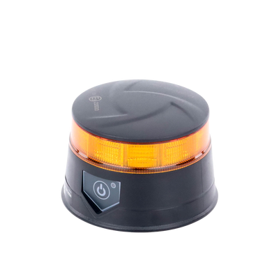 ECCO - Baliza LED Recargable, Compacta y Discreta, Color Ámbar, Con Montaje Magnético y de Succión