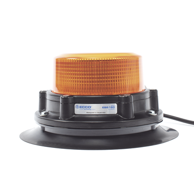 ECCO - Baliza LED de Uso Rudo, Color Ámbar, Con Montaje Magnético y de Succión, IP69K