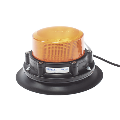 ECCO - Baliza LED de Uso Rudo, Color Ámbar, Con Montaje Magnético y de Succión, IP69K