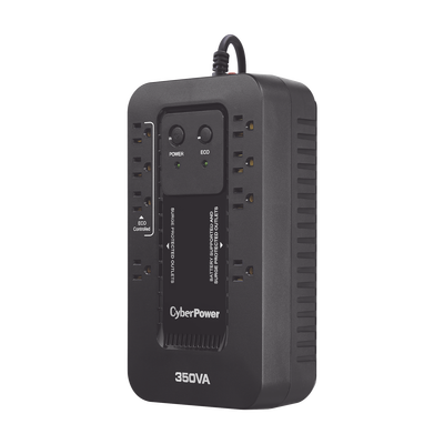 CYBERPOWER - UPS de 350 VA/255 W, Topología Standby con Modo Ahorrador ECO, Entrada 120 Vca NEMA 5-15P, Con 8 Tomas NEMA 5-15R