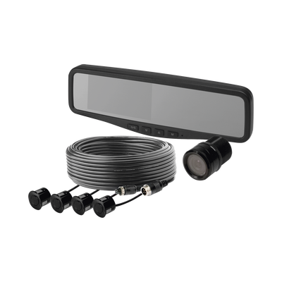 ECCO - Sistema alámbrico de cámara y monitor de 4.3 pulgadas con sensores de reversa y cámara de 120°