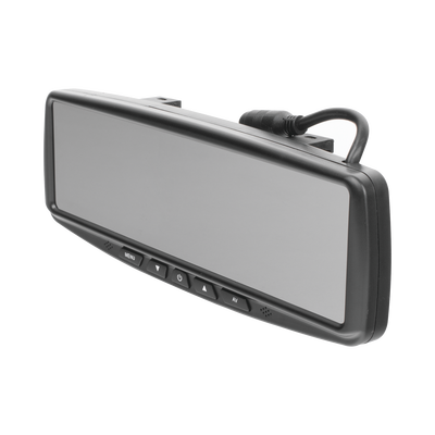 ECCO - Sistema alámbrico de reversa con cámara y monitor de 4.3 pulgadas, Incluye cámara para placa de  170°