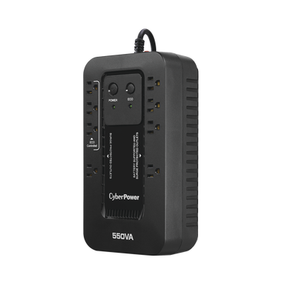 CYBERPOWER - UPS de 550 VA/330 W, Topología Standby con Modo Ahorrador ECO, Entrada 120 Vca NEMA 5-15P, Con 8 Tomas NEMA 5-15R