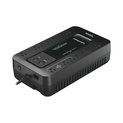 CYBERPOWER - UPS de 750 VA/450 W, Topología Standby con Modo Ahorrador ECO, Entrada 120 Vca NEMA 5-15P, Con 12 Tomas NEMA 5-15R