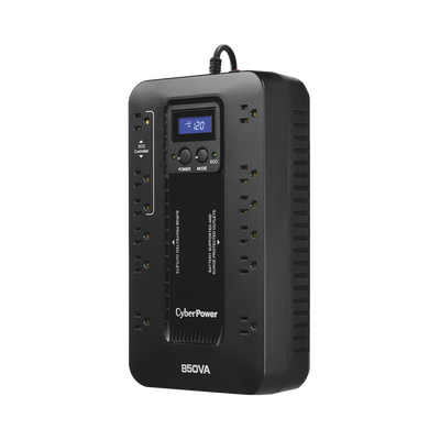 CYBERPOWER - UPS de 850 VA/510 W, Topología Standby con Modo Ahorrador ECO, Entrada 120 Vca NEMA 5-15P, Con 12 Tomas NEMA 5-15R