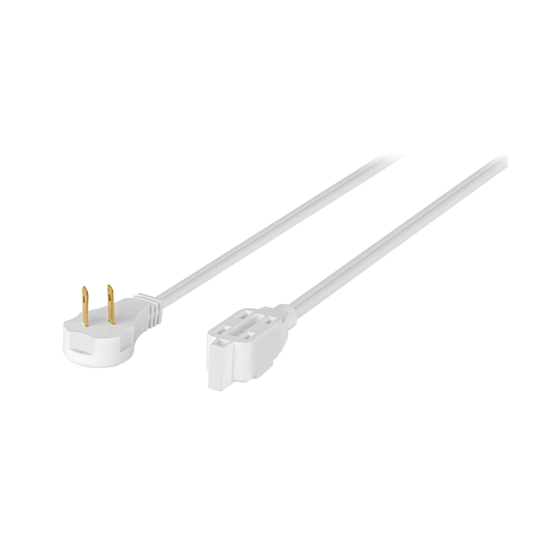 Extension electrica domestica 10 m clavija plana, blanca