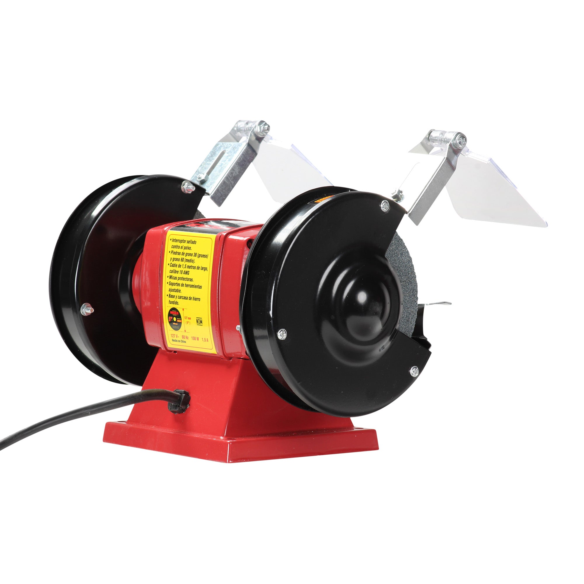 Esmeril de Banco 5” (1/3 HP, 150 W, 3.450 RPM)