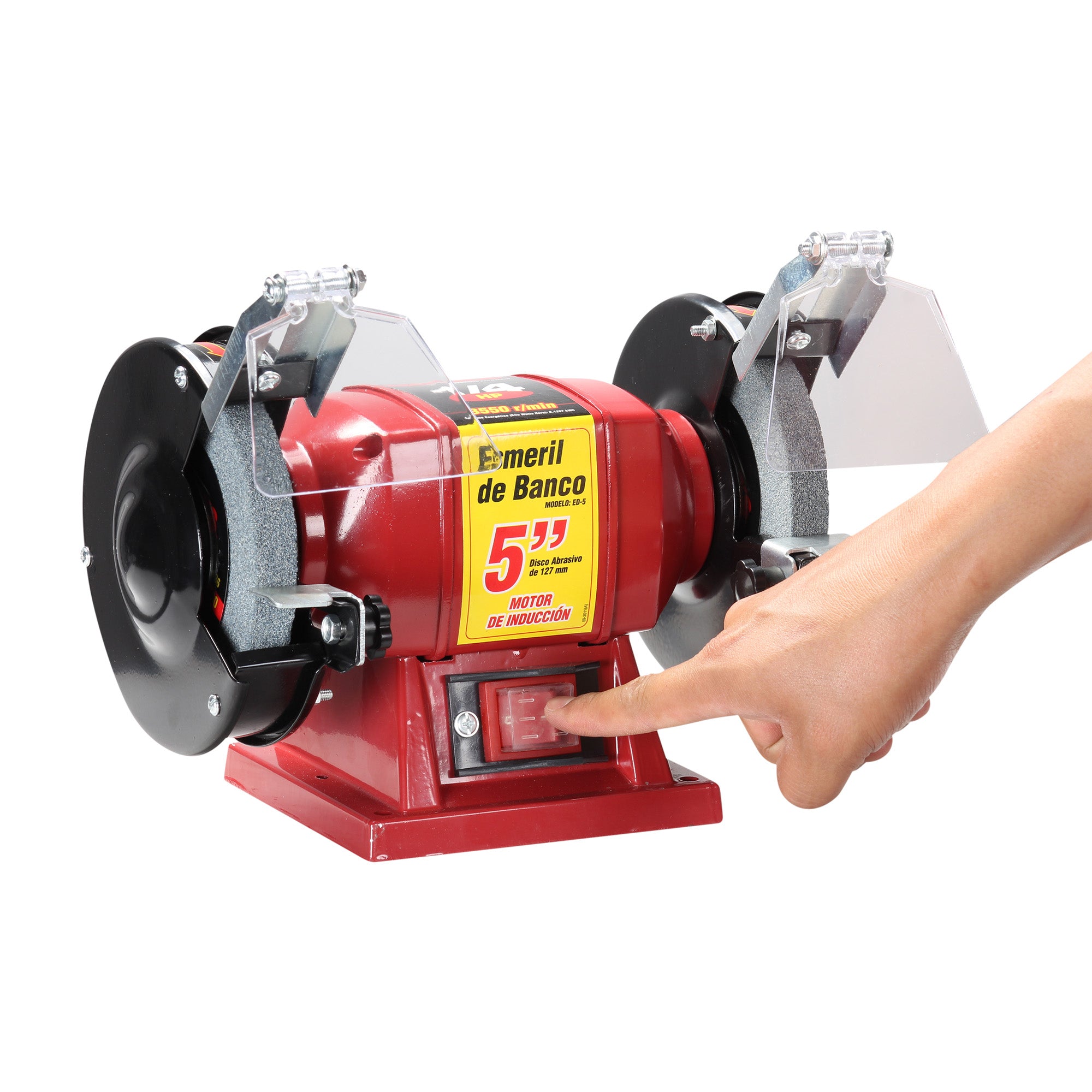 Esmeril de Banco 5” (1/3 HP, 150 W, 3.450 RPM)