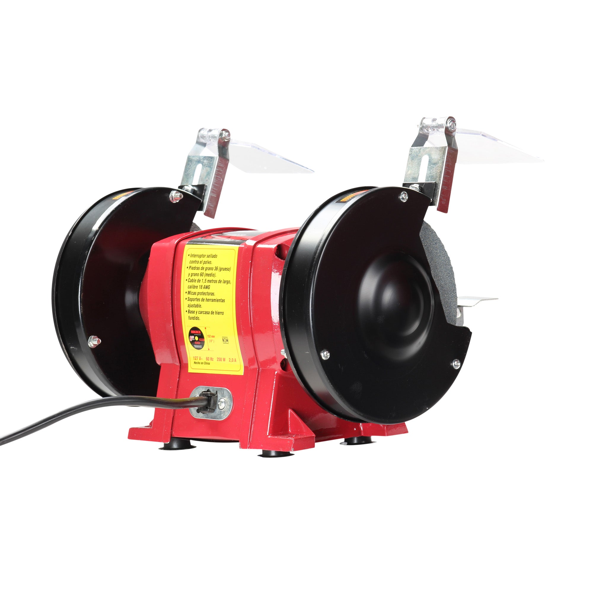 Esmeril de Banco 6” (1/2 HP, 250 W, 3.450 RPM)