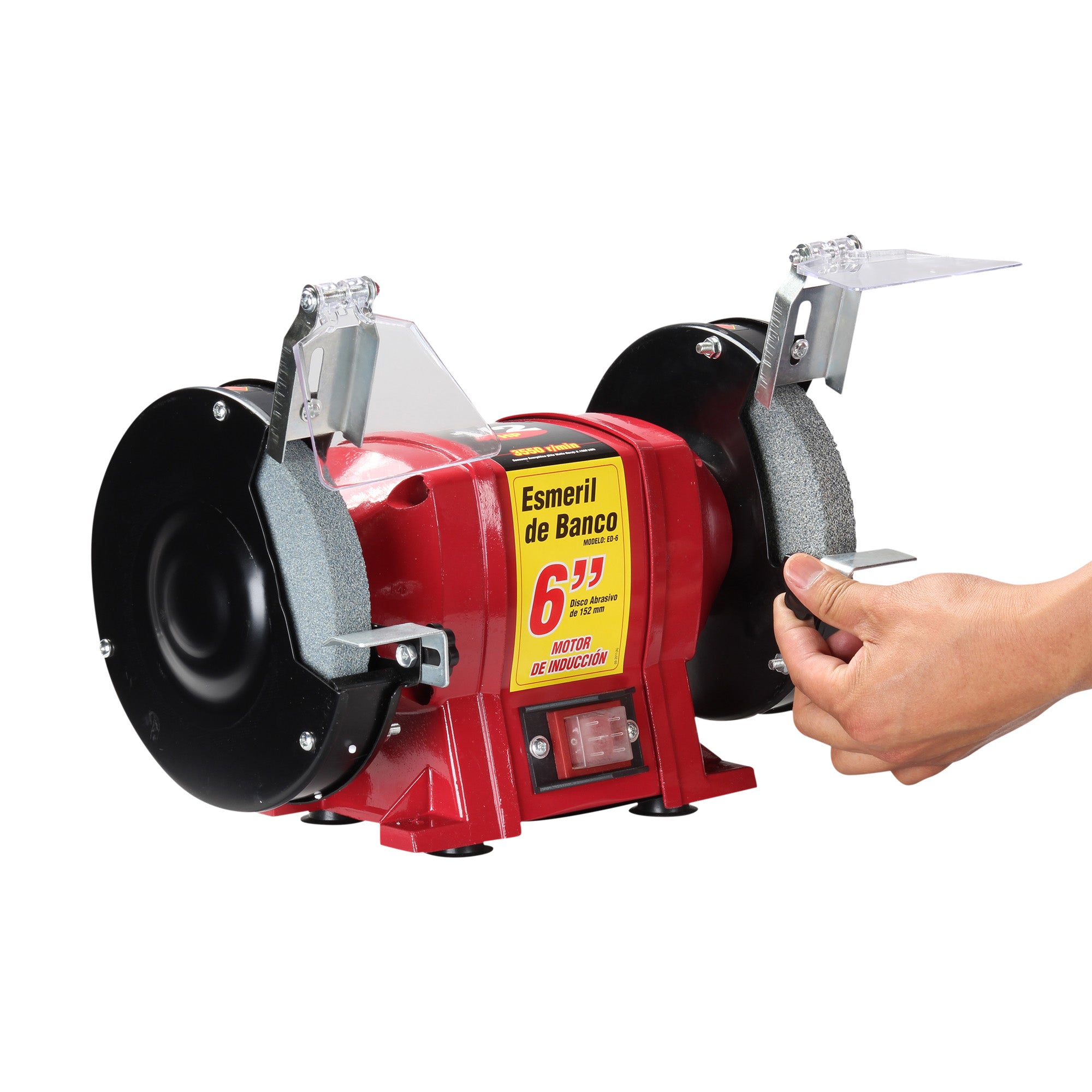 Esmeril de Banco 6” (1/2 HP, 250 W, 3.450 RPM)