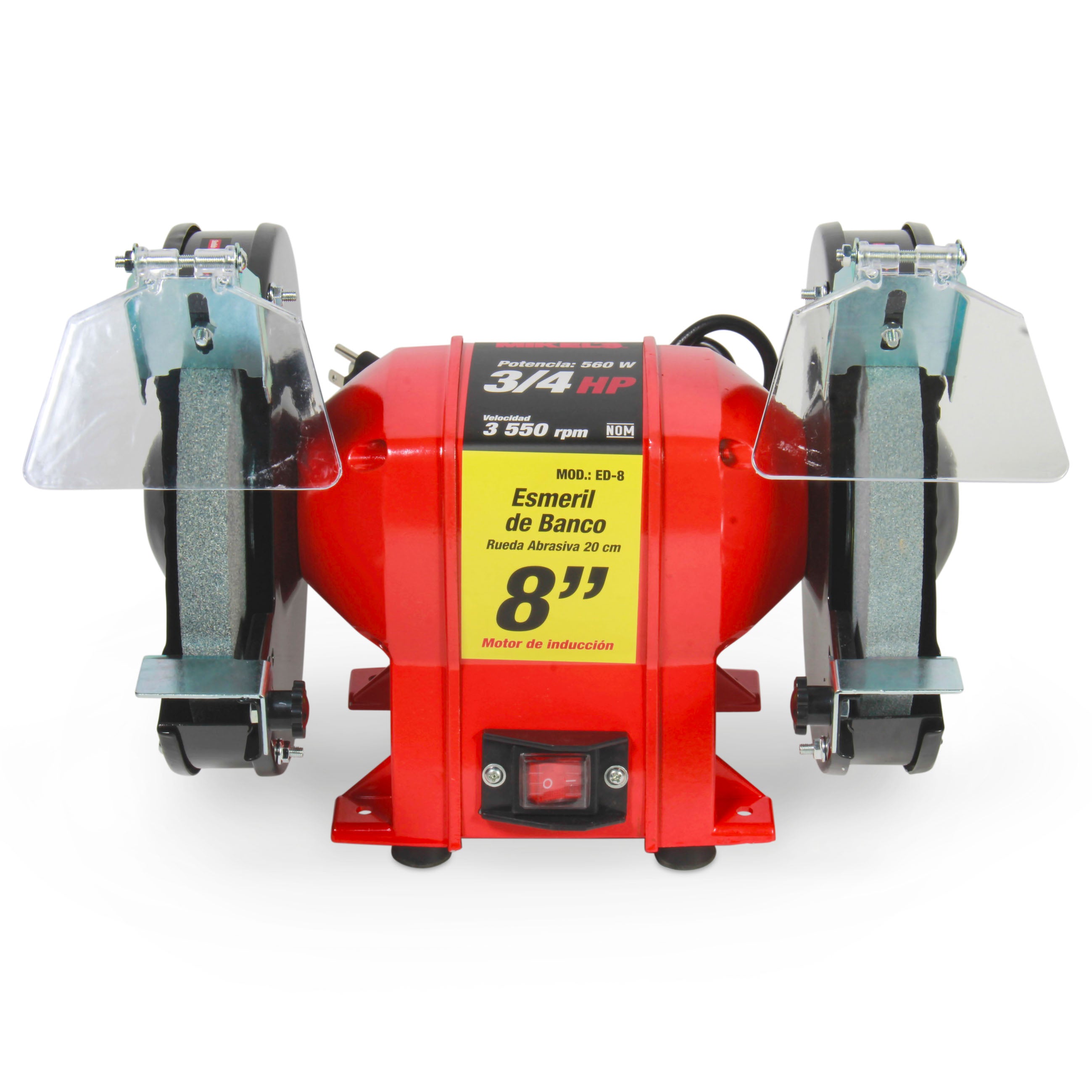 Esmeril de Banco 8” (3/4 HP, 400 W, 3.450 RPM)