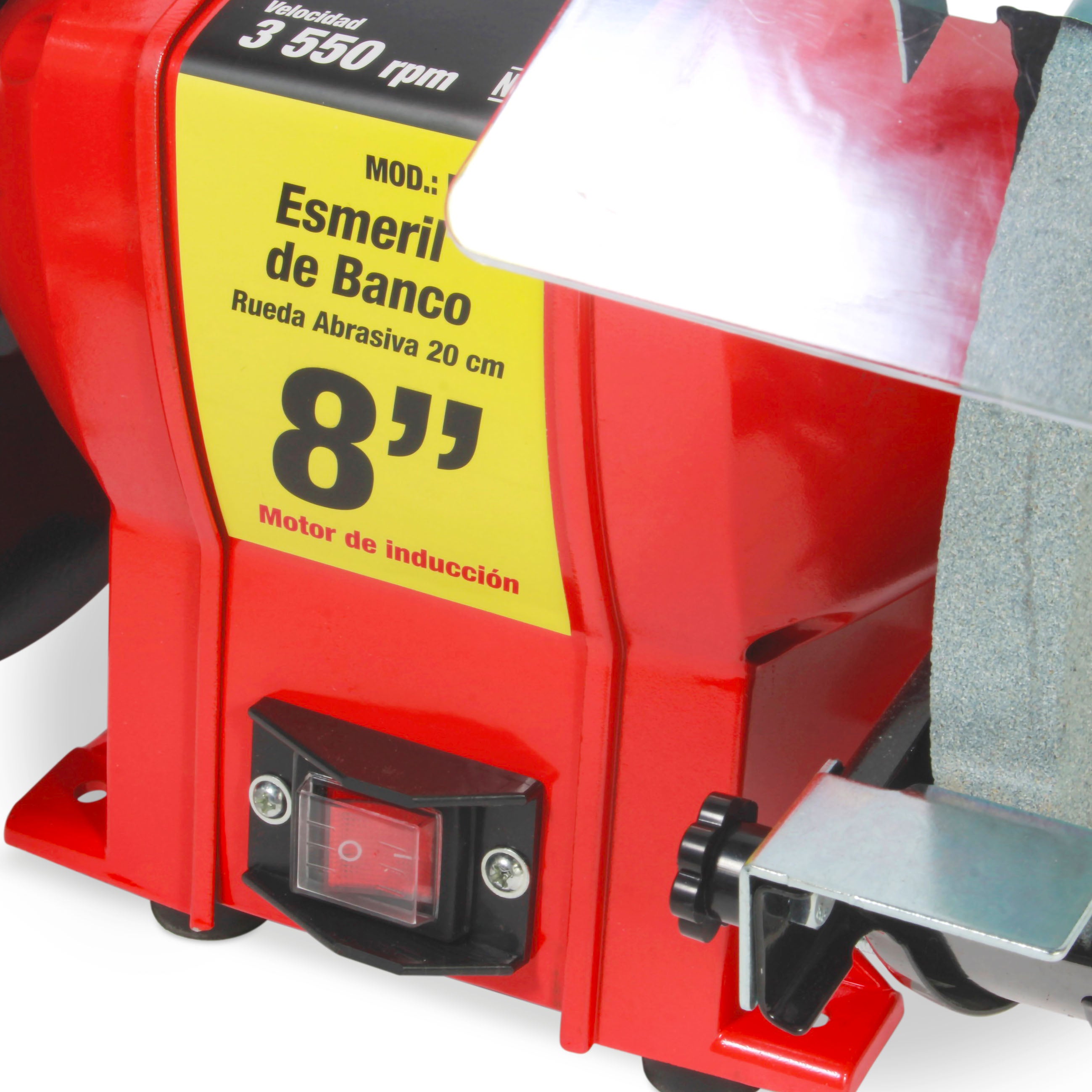 Esmeril de Banco 8” (3/4 HP, 400 W, 3.450 RPM)