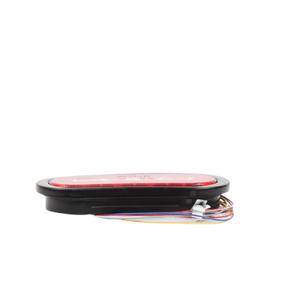 ECCO - Plafón Ovalado de 7.5" Para Camiones de Transporte, 18 LED Ultra Brillantes, Color Rojo/Claro/Ambar