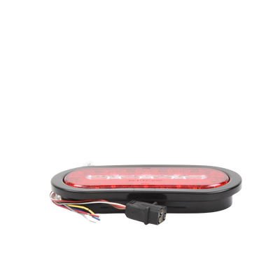 ECCO - Plafón Ovalado de 7.5" Para Camiones de Transporte, 18 LED Ultra Brillantes, Color Rojo/Claro/Ambar