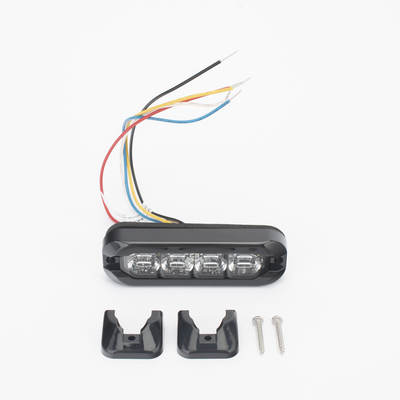 ECCO - Luz Auxiliar Flexible 8 LED, Rojo / Azul, Bisel Negro, Lente Transparente