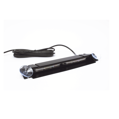 ECCO - Luz de Visera, 12-24 Vcc con enchufe vehicular, doble cabezal, dual color, ámbar/blanco