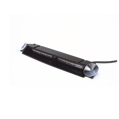 ECCO - Luz de Visera, 12-24 Vcc con enchufe vehicular, doble cabezal, dual color, ámbar/blanco