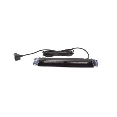 ECCO - Luz de Visera, 12-24 Vcc con enchufe vehicular, doble cabezal, dual color, ámbar/blanco