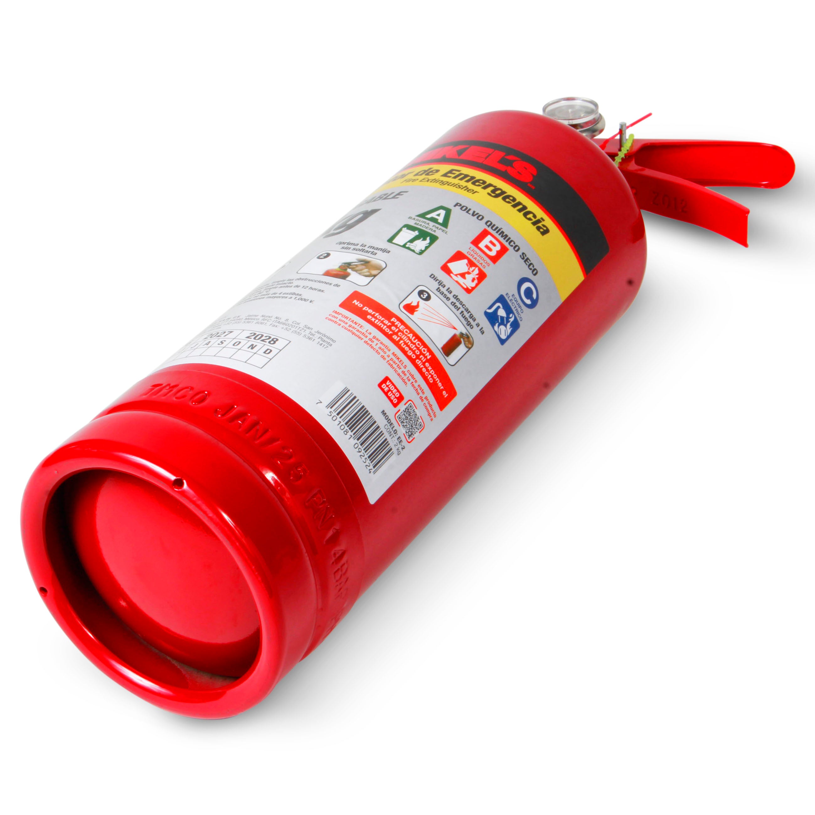 Extintor de emergencia recargable (2 kgs)