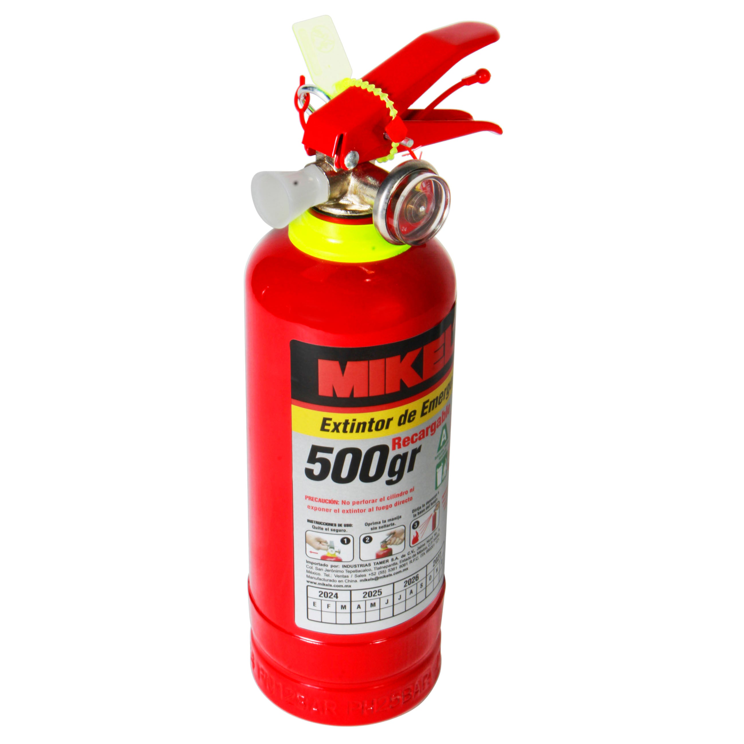 Extintor de emergencia recargable (500 grs)