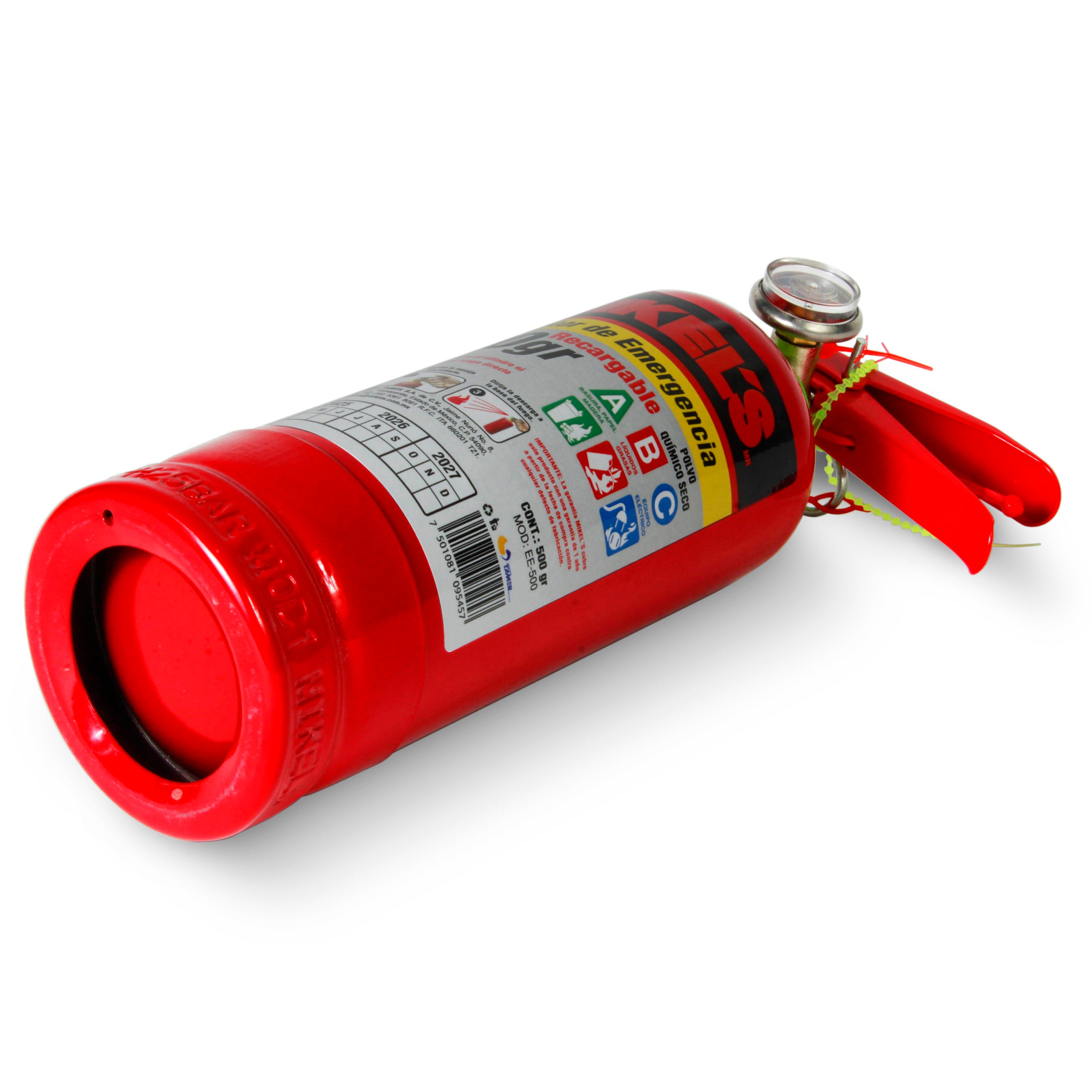 Extintor de emergencia recargable (500 grs)