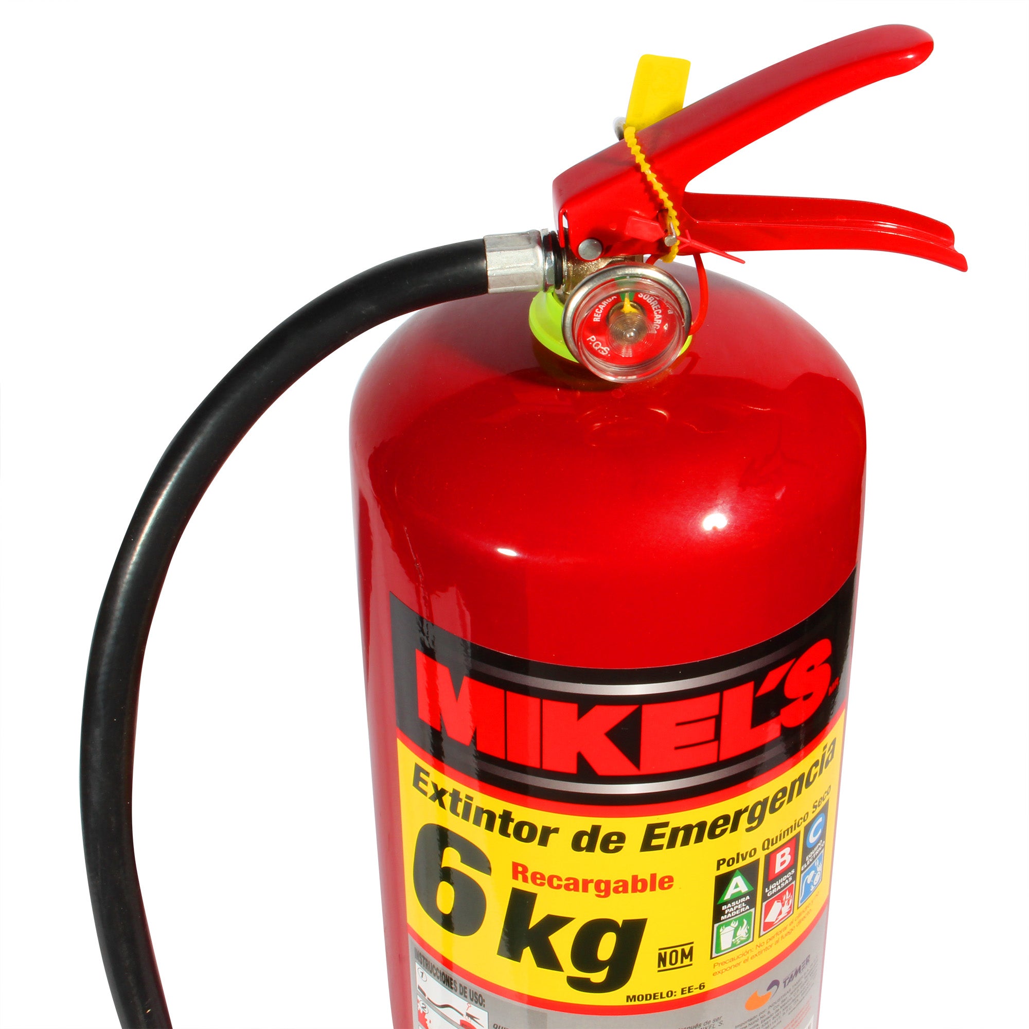Extintor de emergencia recargable  (6 kgs)