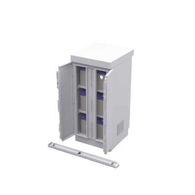 EPCOM INDUSTRIAL - Gabinete de Seguridad de Lámina Galvanizada  para Almacenamiento de Baterías (Hasta 6 baterías PL110D12).