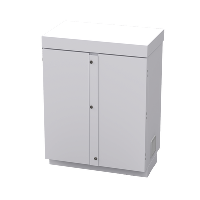 EPCOM INDUSTRIAL - Gabinete de Lámina Galvanizada para  Baterías (Hasta 12 Baterías PL110D12) y Equipo de Comunicación.