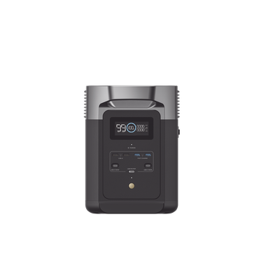 ECOFLOW - Estación de Energía Portátil Delta 2 1024Wh Litio LFP / 6 AC 1800 W (Max. 2200W) / 2 USB-C 100W / Capacidad para Aumentar Respaldo / Cargador de Coche 10A a 12.6V / Conectividad WiFi y Bluetooth (App) / Carga Solar 500W Max.