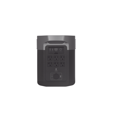 ECOFLOW - EcoFlow DELTA 2 MAX | Estación de Energía Portátil 2048Wh Litio LFP / 6 AC 2400 W (Max. 3400W) / 2 USB-C 100W / Capacidad para Aumentar Respaldo / Soporta Cargador de Coche 10A a 12.6V / Conectividad WiFi y Bluetooth (App) / Carga Sol