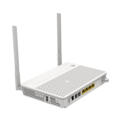 HUAWEI - ONT GPON OptiXstar WiFi 2.4GHz 4 puertos GE + 1 puerto CATV + 2 POTS, hasta 300 Mbps