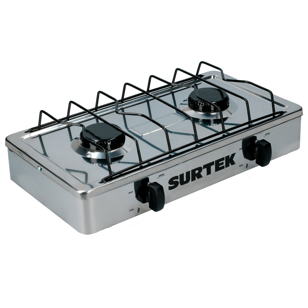Surtek - Estufa gas 2 quemad ac inox ac