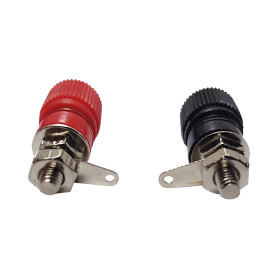 EPCOM INDUSTRIAL - Par de Bornes Negro/Rojo Aislados para Chasis.