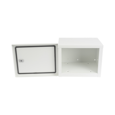 EPCOM INDUSTRIAL - Gabinete para instalación de 2 Baterías PL4012, Fabricado en Lámina Galvanizada, Opción para montar en poste (No incluido)
