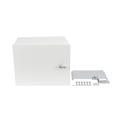EPCOM INDUSTRIAL - Gabinete para instalación de 2 Baterías PL4012, Fabricado en Lámina Galvanizada, Opción para montar en poste (No incluido)